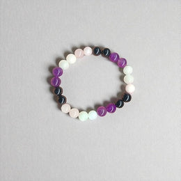 HeartGuard bracelet for emotional healing | Rose Quartz, Amethyst, Black Tourmaline & Moonstone