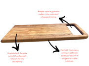 Acacia wood chopping cutting board with handle | Big size chopping board for home and restaurants