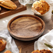 Wooden round serving platter cum organizer with metal stand- 3 variants | Multi-functional