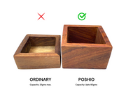 Acacia wooden box with lid for storing and serving | Masala box spice cellars