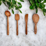 Neem wood spatulas set for kitchen | Set of 4 wooden neem spatulas | Naturally Antibiotic