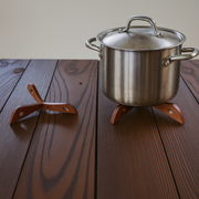 Trivets (Set of 2) – Solid Wood Hot Pot Stand/Placemat | 7.8 x 1.5 inches | Heavy-Duty Utensil Holder for Kitchen, Dining Table & Cookware