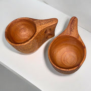 Neem wood cups set (set of 2) | Handcrafted from single wood block