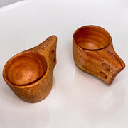 Neem wood cups set (set of 2) | Handcrafted from single wood block
