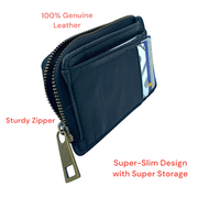 Leather card wallet | Genuine leather super-slim wallet card holder | Unisex style