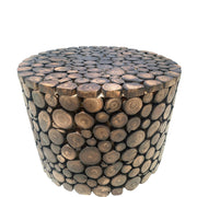 Ottoman Stool with Sturdy Build and Modern Minimalist Handmade Design on Wood | For Footrest, Side Table or Extra Seat