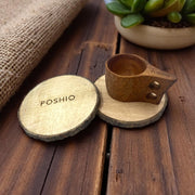 Tree bark wooden coasters for homes and cafes | Big size coaster for mugs, hot utensils and decor ( set of 4)