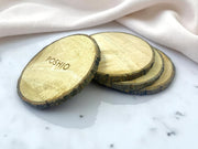 Tree bark wooden coasters for homes and cafes | Big size coaster for mugs, hot utensils and decor ( set of 4)