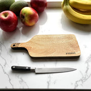 Single Block Wood Chopping Board/Cutting/Serving Board, Platter for Kitchen Vegetables, Fruits & Cheese | Natural Mango Woo