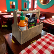 Premium wooden cutlery Holder/caddy 4 Section with Handle