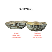 Wooden Bowls for Serving Fruit Salad, Set of 2