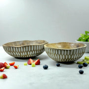 Wooden Bowls for Serving Fruit Salad, Set of 2
