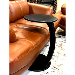 C-Shaped Side Table for Sofa & Bed – Matte Finish, Slide-Under Design, Easy 3-Piece Assembly