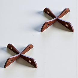 Trivets (Set of 2) – Solid Wood Hot Pot Stand/Placemat | 7.8 x 1.5 inches | Heavy-Duty Utensil Holder for Kitchen, Dining Table & Cookware