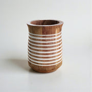 Cutlery Holder Utensils Organizer for Kitchen & Dining Table – 360° Rotating Stylish Handcrafted Wooden Spoon Stand / Cutlery Holder | Table Décor Cooking Tools Caddy (Style 1)