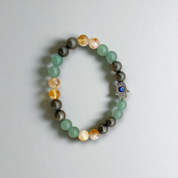 Money Magnet and WealthShield Bracelet with Evil Eye |  100% Authentic crystal beads